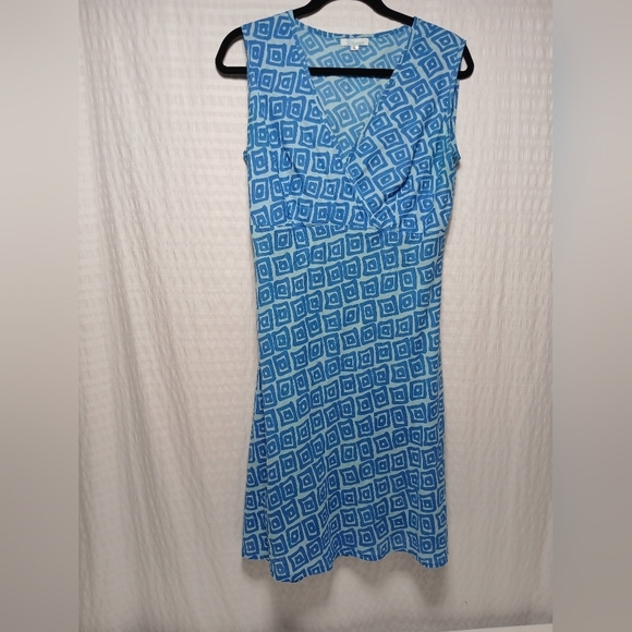 Dharma Trading Co. 100% Indian Cotton Vneck Sleeveless Lined Midi Dress. Size L - Picture 2 of 7